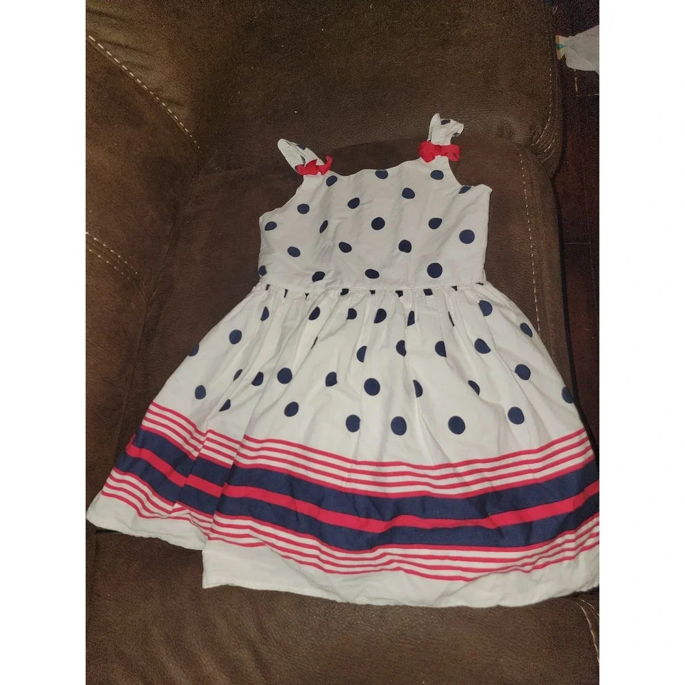 Gymboree 4th of july polka dot dress size 6